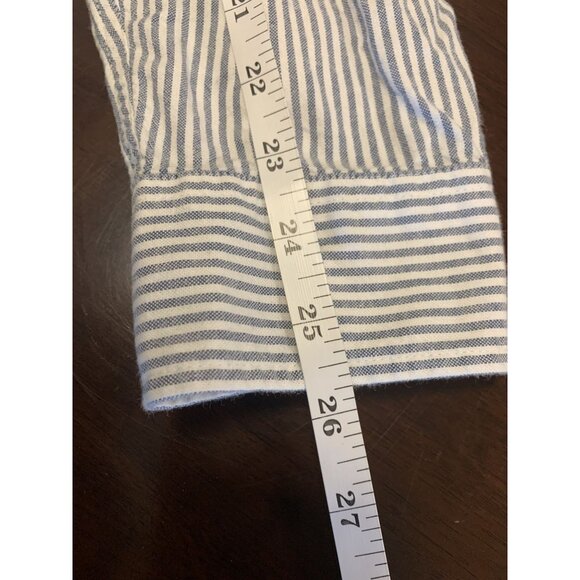 Abercrombie & Fitch Stripe Cotton Muscle Strip Button Down Shirt Size XL - Picture 7 of 8